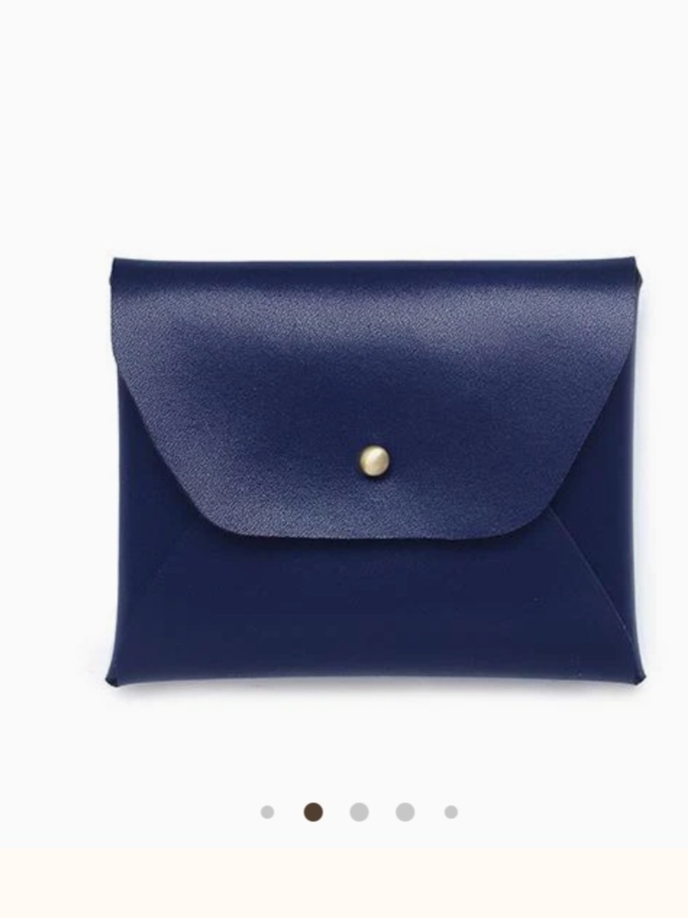 Samara Navy Leather Card Wallet - Compact Minimalist Wallet